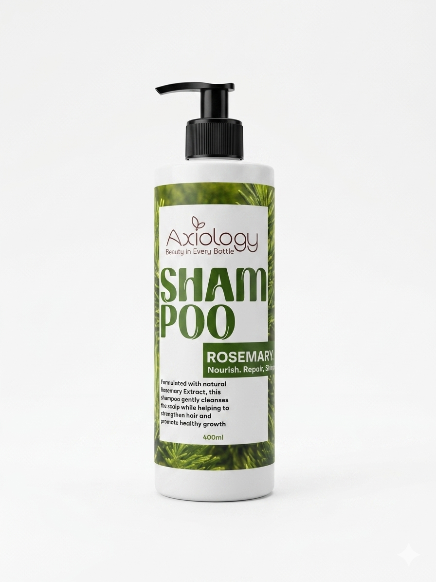 Axiology Rosemary Shampoo – Nourish, Repair & Shine (400ml)