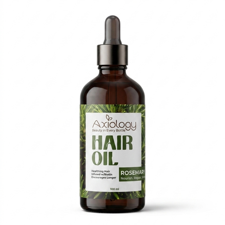 Axiology Rosemary Hair Oil – Infused with Biotin for Growth & Strength (100ml)