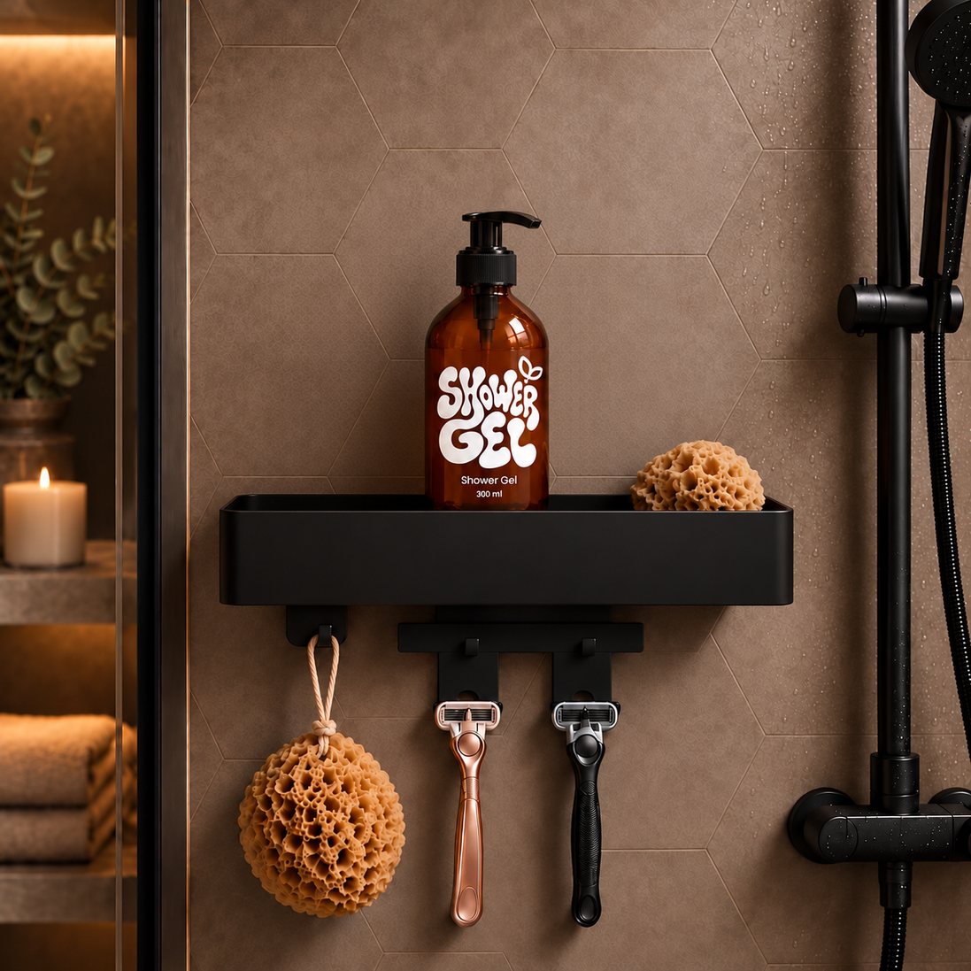 Premium Shower Gel Glass Dispenser — 300ml