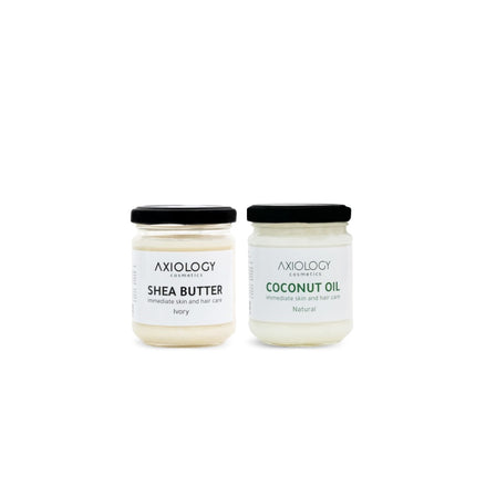 Axiology Natural Nourishment Duo – Shea Butter & Coconut Oil (150g Each)