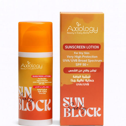 AXIOLOGY Sunscreen Lotion  30 ml – For dry Skin