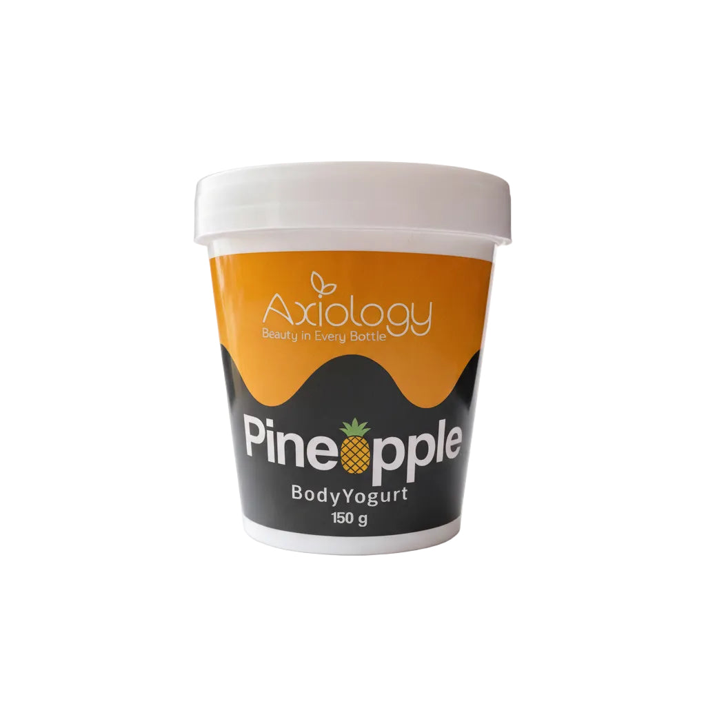 زبادي الجسم بنكهة الأناناس من أكسيولوجي (150 جم) - ترطيب خفيف وتوهج استوائي