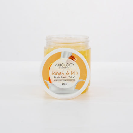Axiology Honey & Milk Body Scrub (250g) – Exfoliate, Nourish & Glow