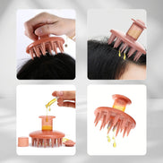 Scalp Massage Brush With Hair Oil Applicator